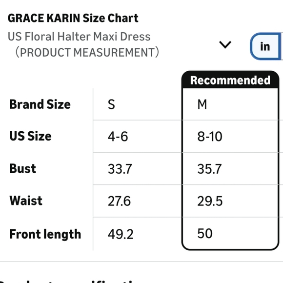 Grace Karin Strapless Blue and White Floral Dress - Picture 3 of 3